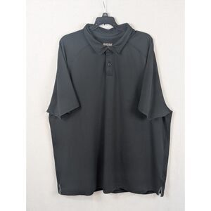 Rhone Delta Pique Button Down Polo Shirt Black Men's Size 2XL/XXL